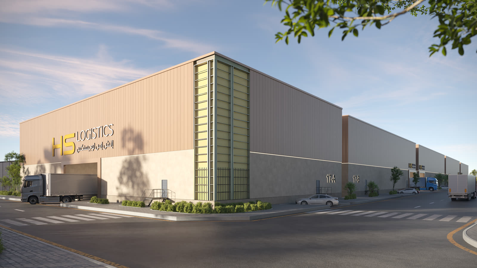 مدخل المجمع بين البلوكين